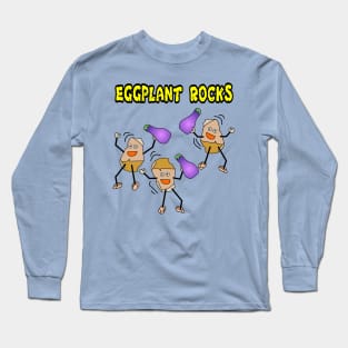 Eggplant Rocks Long Sleeve T-Shirt